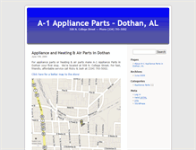 Tablet Screenshot of dothan.a-1appliance.com